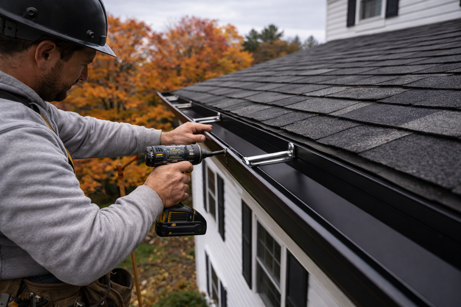 Gutter installation and repair Worcester County MA